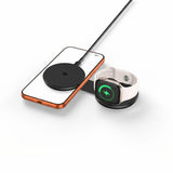 Trådlös 2-i-1 MagSafe Laddare Tech-Protect A55 25 W - Svart