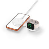 Trådlös 2-i-1 MagSafe Laddare Tech-Protect A55 25 W - Vit