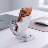 Trådlös 3-i-1 MagSafe Laddare Tech-Protect A56 25 W - Vit
