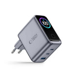 3-i-1 Väggladdare 100W m. 1x USB-A och 2x USB-C Tech-Protect PowerVision NC100W-GaN - Grå