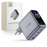 4-i-1 Väggladdare 140W m. 1x USB-A och 3x USB-C Tech-Protect PowerVision NC140W-GaN - Grå