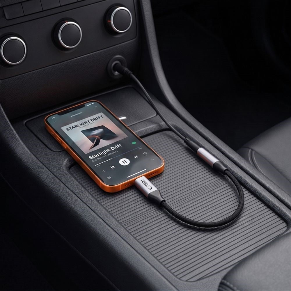 USB-C till Mini-jack 3,5 mm DAC Adapter Tech-Protect UltraBoost - Grå