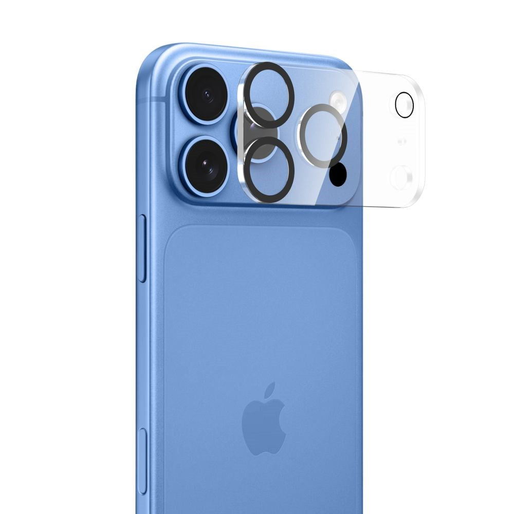 iPhone 18 Pro Max Tech-Protect Cam Fit+ Kameralinsskyddsglas - Genomskinlig / Svart