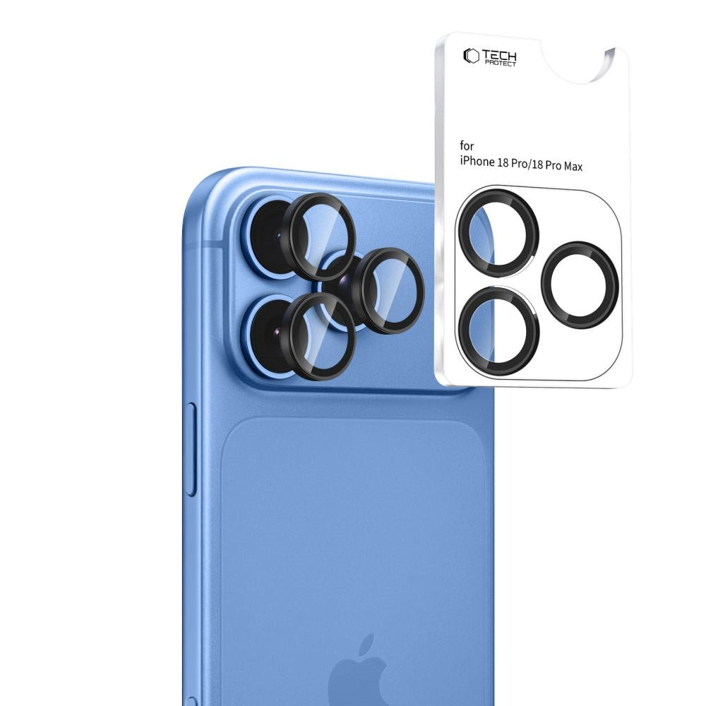 iPhone 18 Pro / 18 Pro Max Tech-Protect Camring Fit+ Kameralinsskydd - Svart