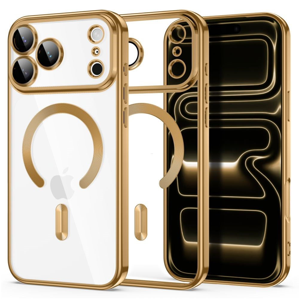 iPhone 18 Pro / 17 Pro Tech-Protect MagFlex Skal - MagSafe Kompatibel - Genomskinlig / Guld