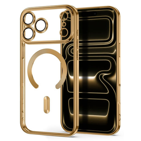 iPhone 18 Pro / 17 Pro Tech-Protect MagFlex Skal - MagSafe Kompatibel - Genomskinlig / Guld