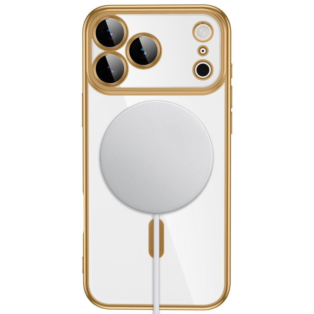 iPhone 18 Pro / 17 Pro Tech-Protect MagFlex Skal - MagSafe Kompatibel - Genomskinlig / Guld
