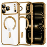 iPhone 18 Pro Max / 17 Pro Max Tech-Protect MagFlex Skal - MagSafe Kompatibel - Genomskinlig / Guld