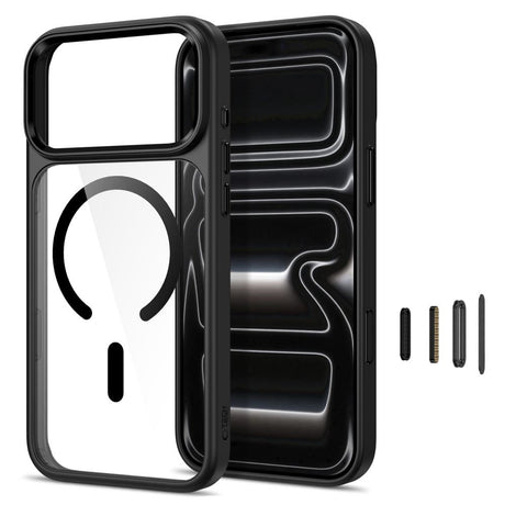 iPhone 18 Pro Max / 17 Pro Max Tech-Protect MagMat Skal - MagSafe Kompatibel - Genomskinlig / Svart