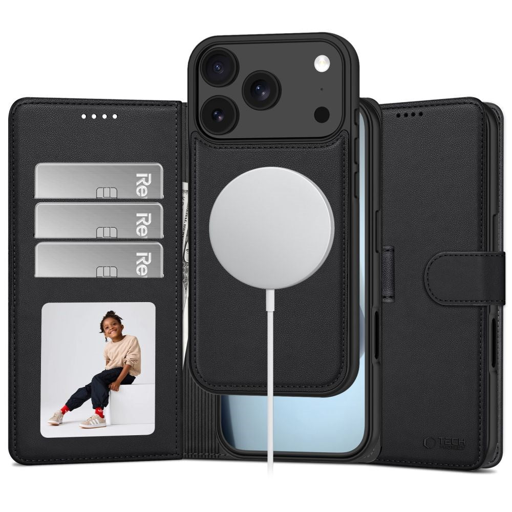 iPhone 18 Pro Max / 17 Pro Max Tech-Protect Wallet Fodral - MagSafe Kompatibel - Svart