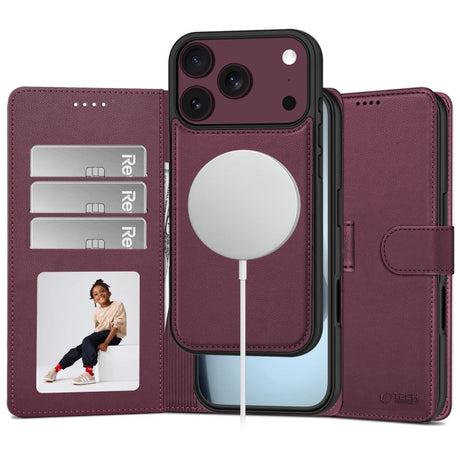 iPhone 18 Pro Max / 17 Pro Max Tech-Protect Wallet Fodral - MagSafe Kompatibel - Röd