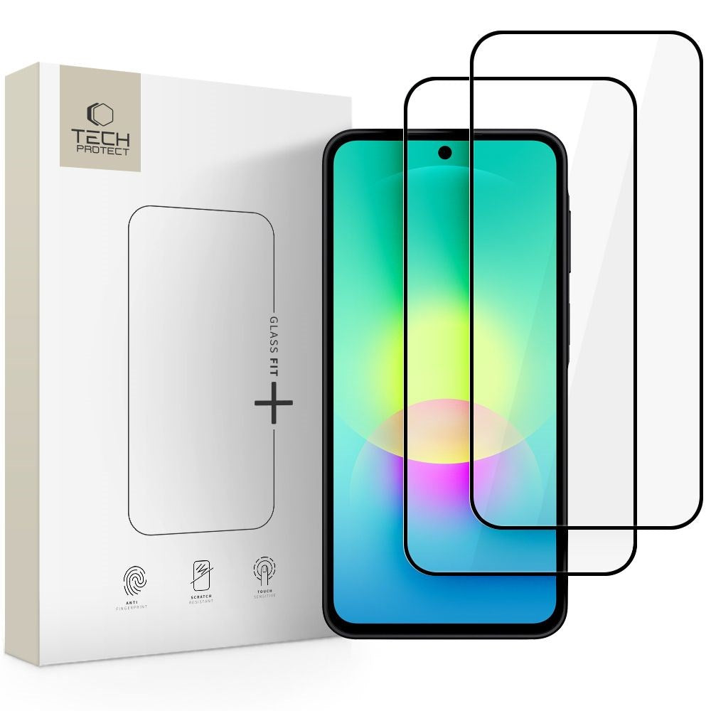 Samsung Galaxy A27 Tech-Protect Glass Fit+ Härdat Skärmskyddsglas - 2 st - Genomskinlig / Svart Kant