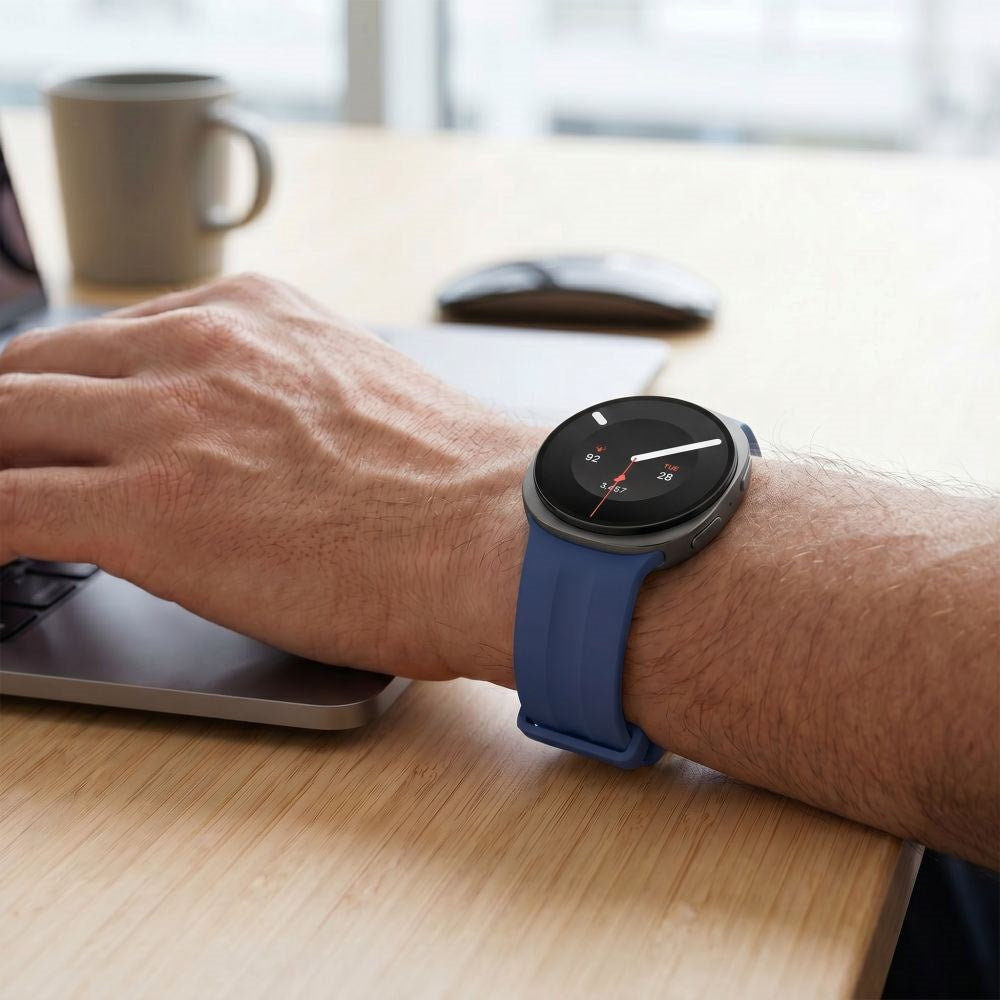 Samsung Galaxy Watch 8 / 9 / Classic (40 / 44 / 46mm) Tech-Protect Silicone Evo Klockarmband - Mörkblå