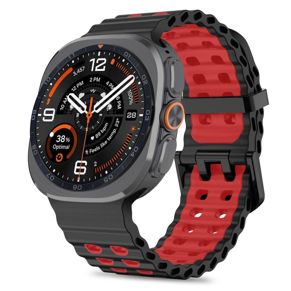 Samsung Galaxy Watch Ultra 2 / Ultra (47mm) Tech-Protect IconBand Pro Klockarmband - Svart / Röd