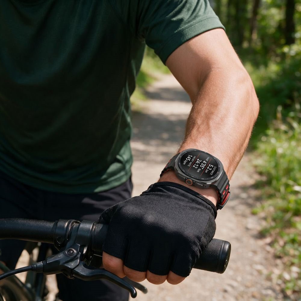 Samsung Galaxy Watch Ultra 2 / Ultra (47mm) Tech-Protect IconBand Pro Klockarmband - Svart / Röd