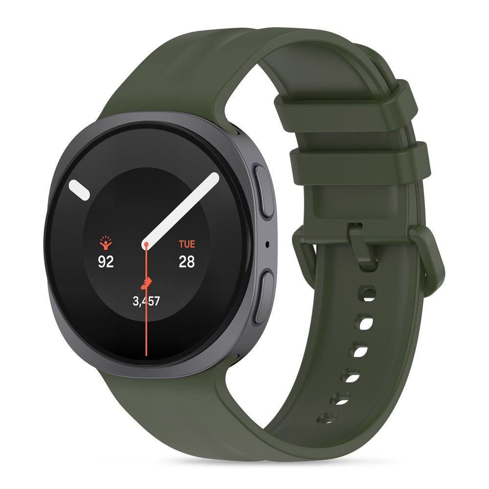 Samsung Galaxy Watch 8 / 9 / Classic (40 / 44 / 46mm) Tech-Protect Silicone Evo Klockarmband - Mörkgrön