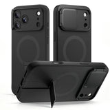 iPhone 18 Pro Max / 17 Pro Max Tech-Protect Kevlar Aura Skal m. Kickstand och Cam Slider - MagSafe Kompatibel - Svart