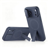 iPhone 18 Pro / 17 Pro Tech-Protect Kevlar Aura Skal m. Kickstand och Cam Slider - MagSafe Kompatibel - Blå