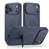 iPhone 18 Pro Max / 17 Pro Max Tech-Protect Kevlar Aura Skal m. Kickstand och Cam Slider - MagSafe Kompatibel - Blå
