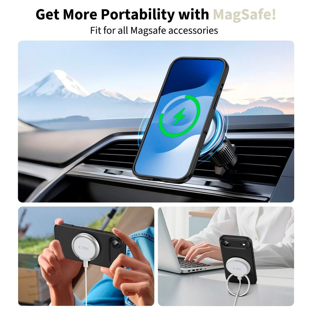 iPhone Air Tech-Protect Silicone Skal - MagSafe Kompatibel - Svart