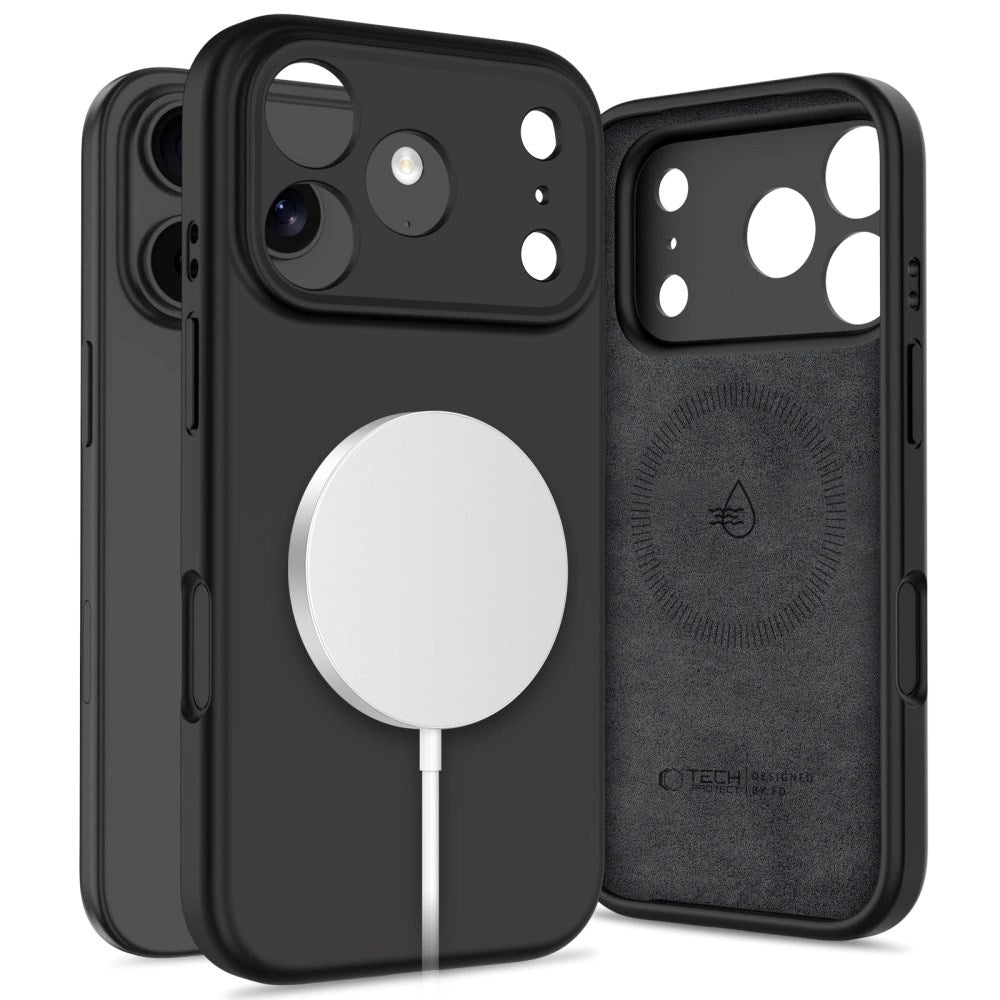 iPhone 17 Pro Max Tech-Protect Silicone Skal - MagSafe Kompatibel - Svart