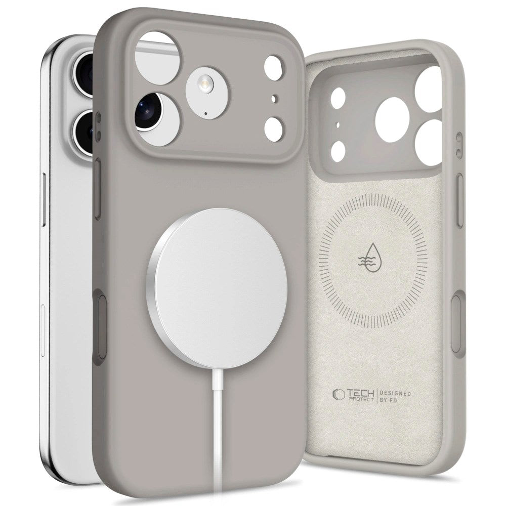 iPhone 17 Pro Max Tech-Protect Silicone Skal - MagSafe Kompatibel - Grå