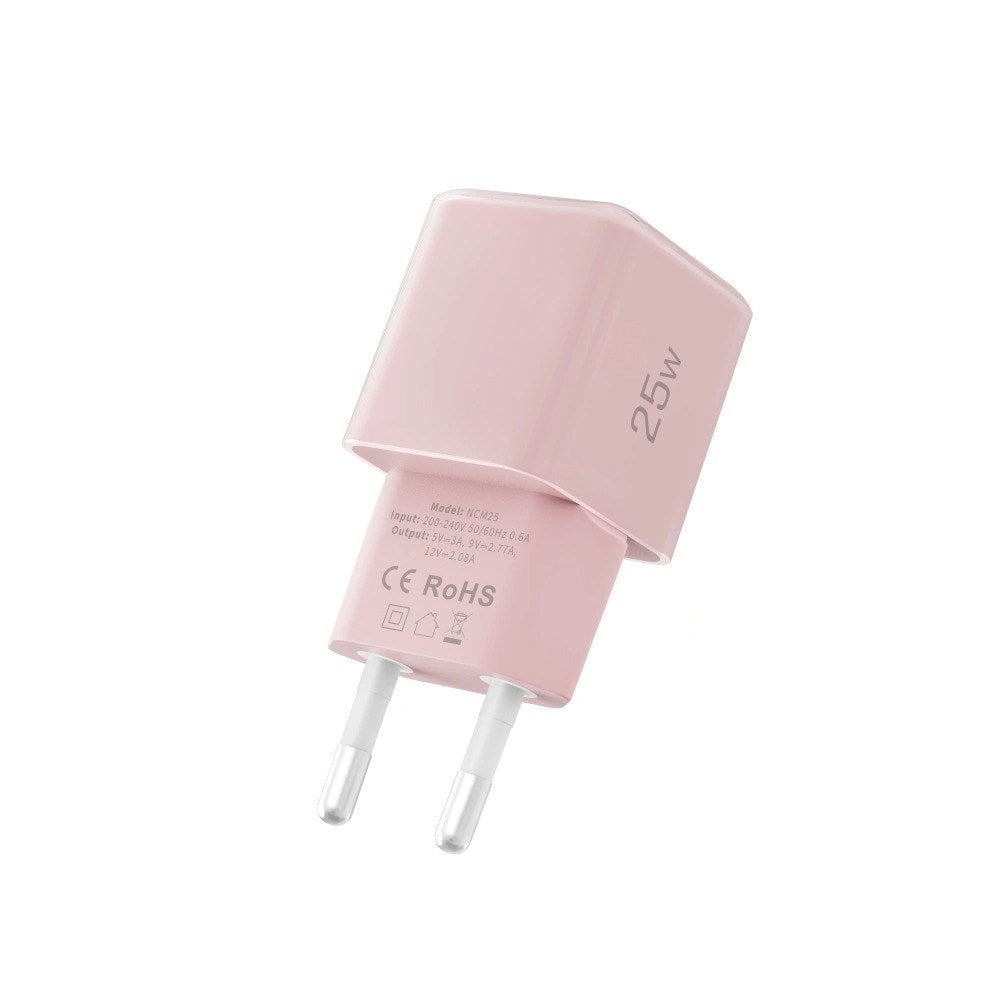 Tech-Protect NCM25 Väggladdare med 25W - 1 x USB-C - Rosa
