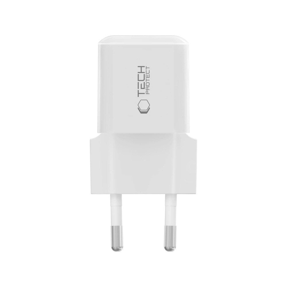 Tech-Protect NCM25 Väggladdare med 25W - 1 x USB-C - Vit