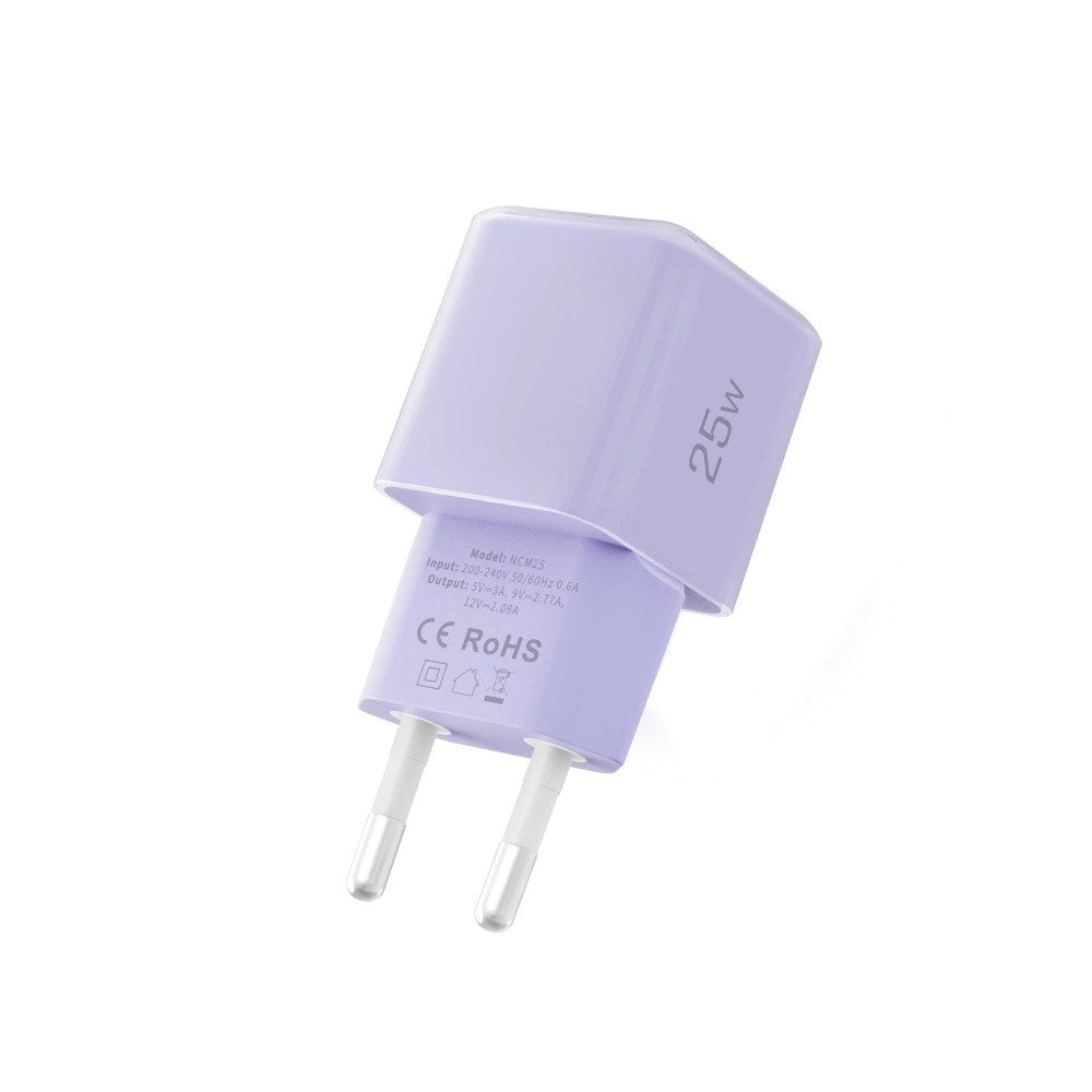 Tech-Protect NCM25 Väggladdare med 25W - 1 x USB-C - Lila