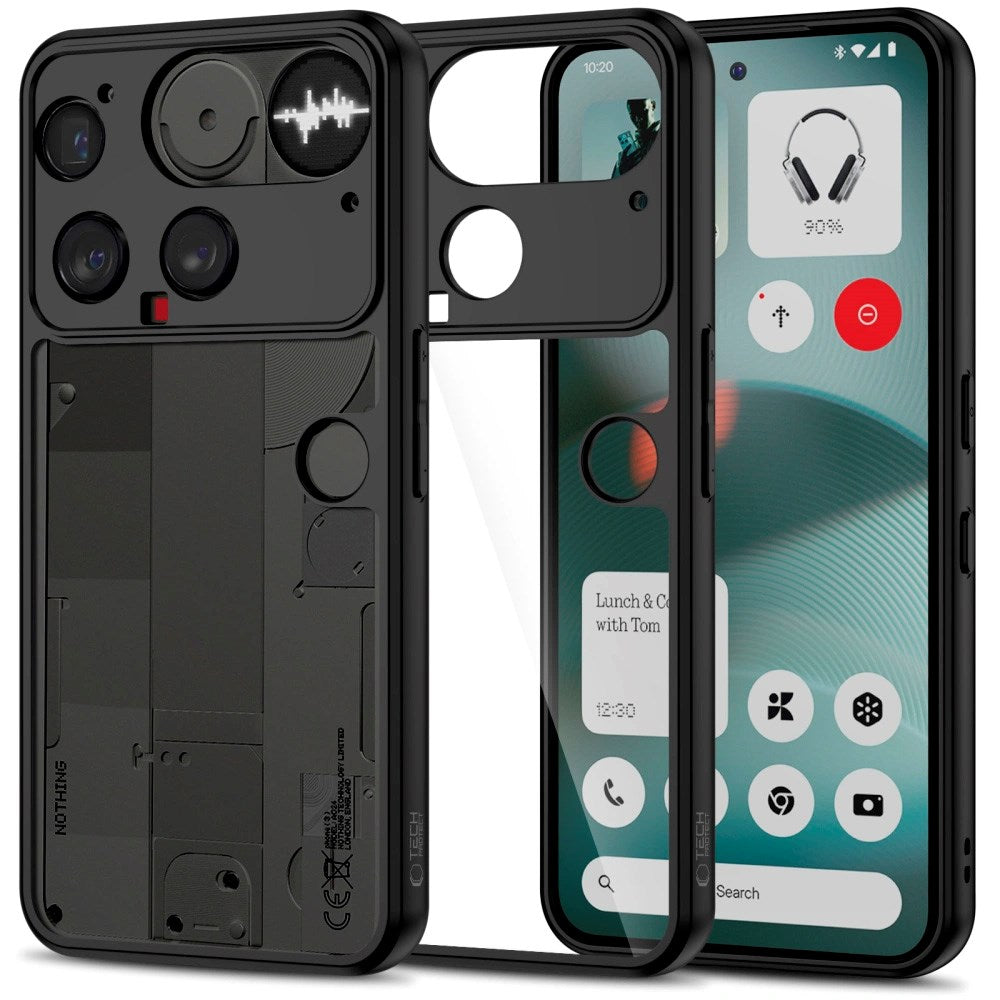 Nothing Phone (3) Tech-Protect MagMat Hybrid Skal - Genomskinlig / Svart