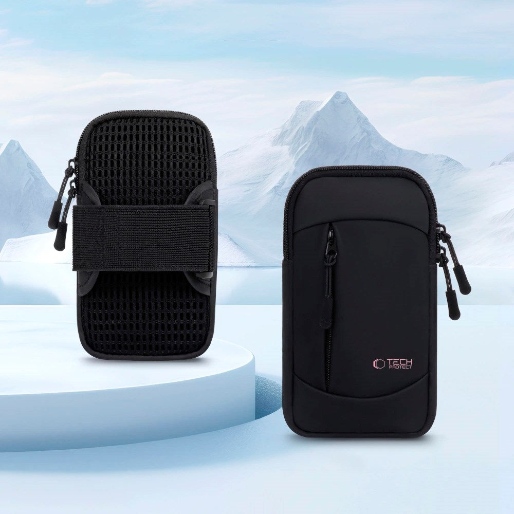 Tech-Protect Universal Löpararmband - Svart / Rosa