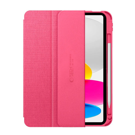 iPad 11" (2025) / 10.9" (2024 / 2022) Tech-Protect Canvas Fodral m. Penn Hållare - Rosa