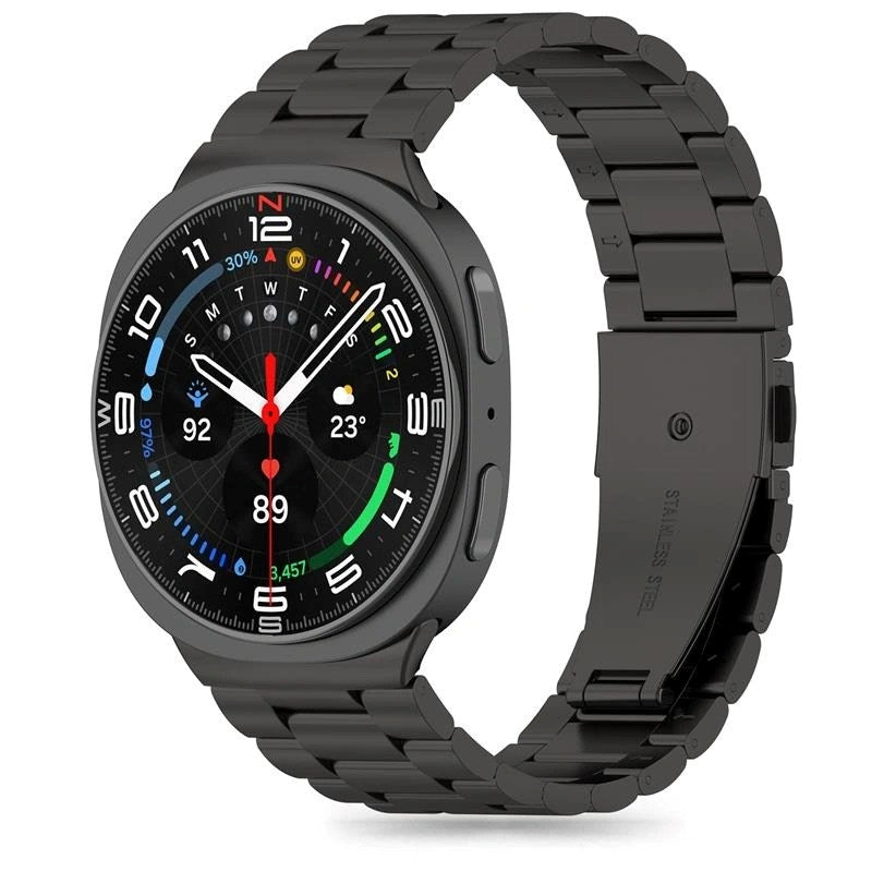 Tech-Protect Samsung Galaxy Watch 8 / 8 Classic (40 / 44 / 46mm) Rostfritt Stålarmband - Svart