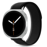 Samsung Galaxy Watch 8 / 9 / Classic (40 / 44 / 46mm) Tech-Protect Nylon Stripe Klockarmband - Svart / Orange