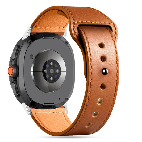 Tech-Protect Samsung Galaxy Watch 8 / 8 Classic (40 / 44 / 46mm) Leatherfit Klockarmband i Äkta Läder - Brun