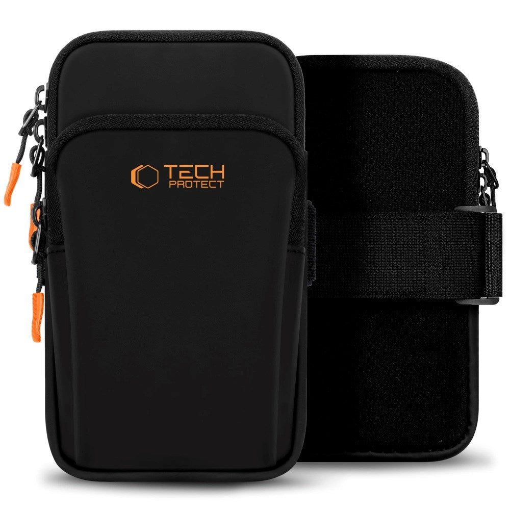Tech-Protect Löpararmband - Universal - Svart / Orange