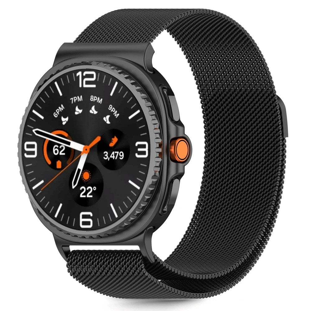 Tech-Protect Samsung Galaxy Watch 8 / 8 Classic (40 / 44 / 46mm) Milanse Rostfritt Stålarmband - Sort