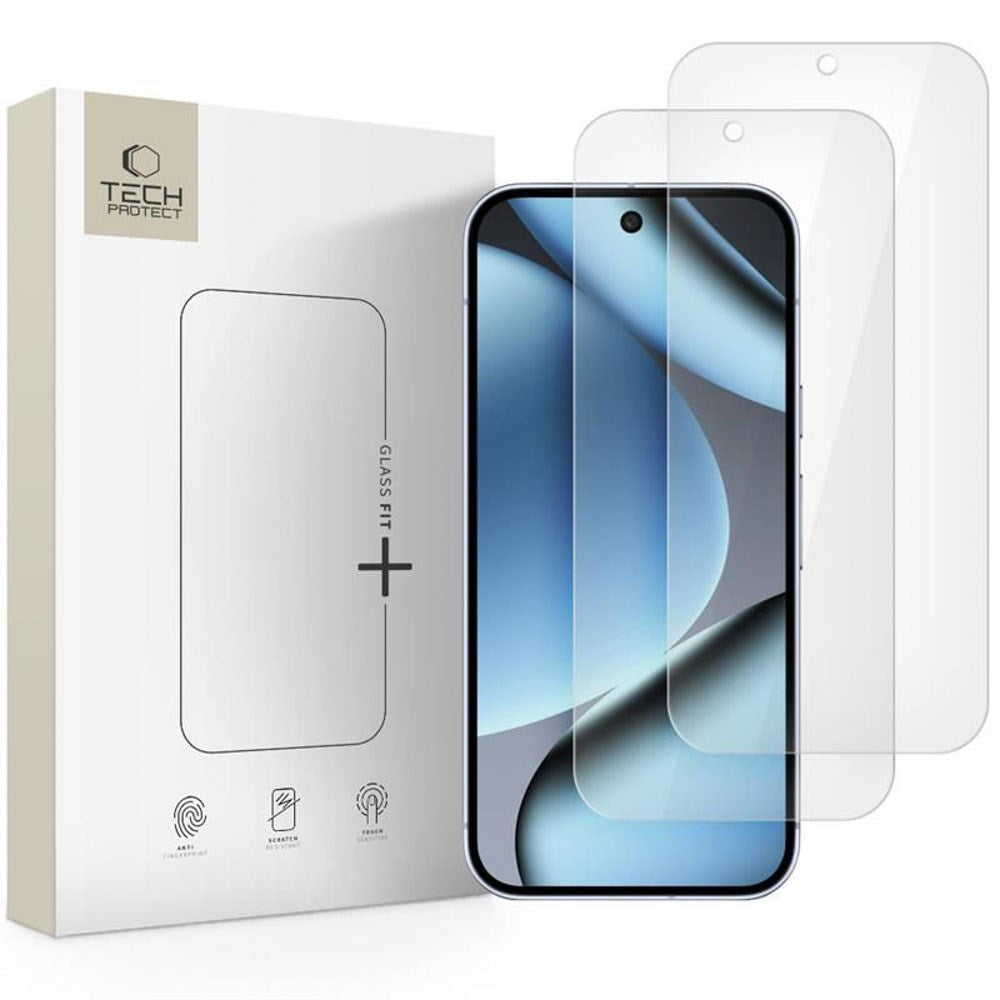 Google Pixel 11 Pro XL / 10 Pro XL / 9 Pro XL Tech-Protect Glass Fit+ Härdat Skyddsglas - 2 st - Genomskinlig