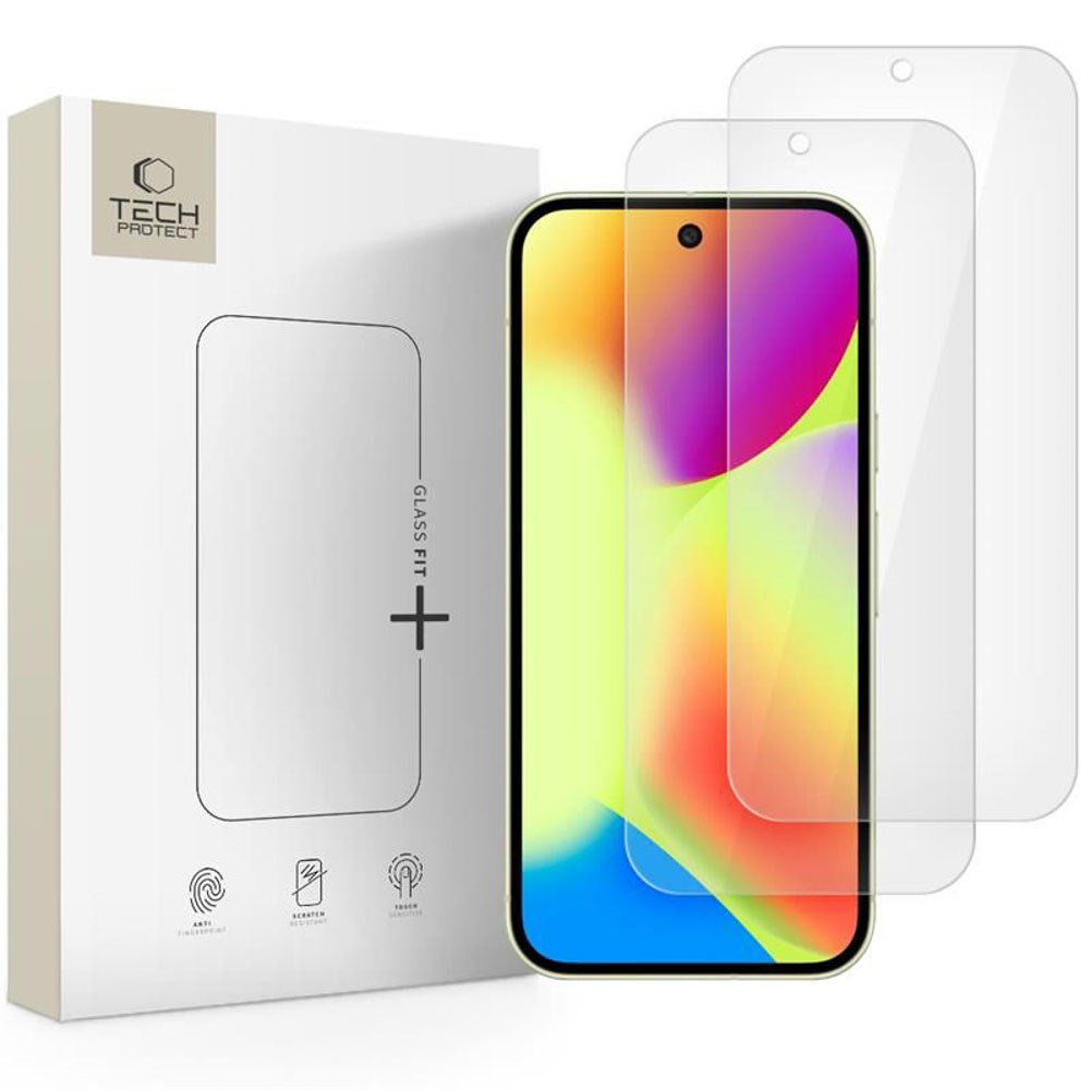Google Pixel 11 Pro / 11 / 10 Pro / 10 / 9 Pro / 9 Tech-Protect Glass Fit+ Härdat Skyddsglas - 2 st - Genomskinlig