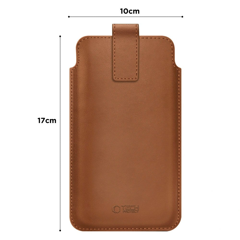 Tech-Protect Universal Mobilväska - 17 x 10 cm - Brun
