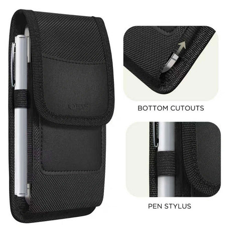 Tech-Protect Universal Nylon Mobil Etui - Mått (17.7 x 9.1 x 2.4 cm) - Svart