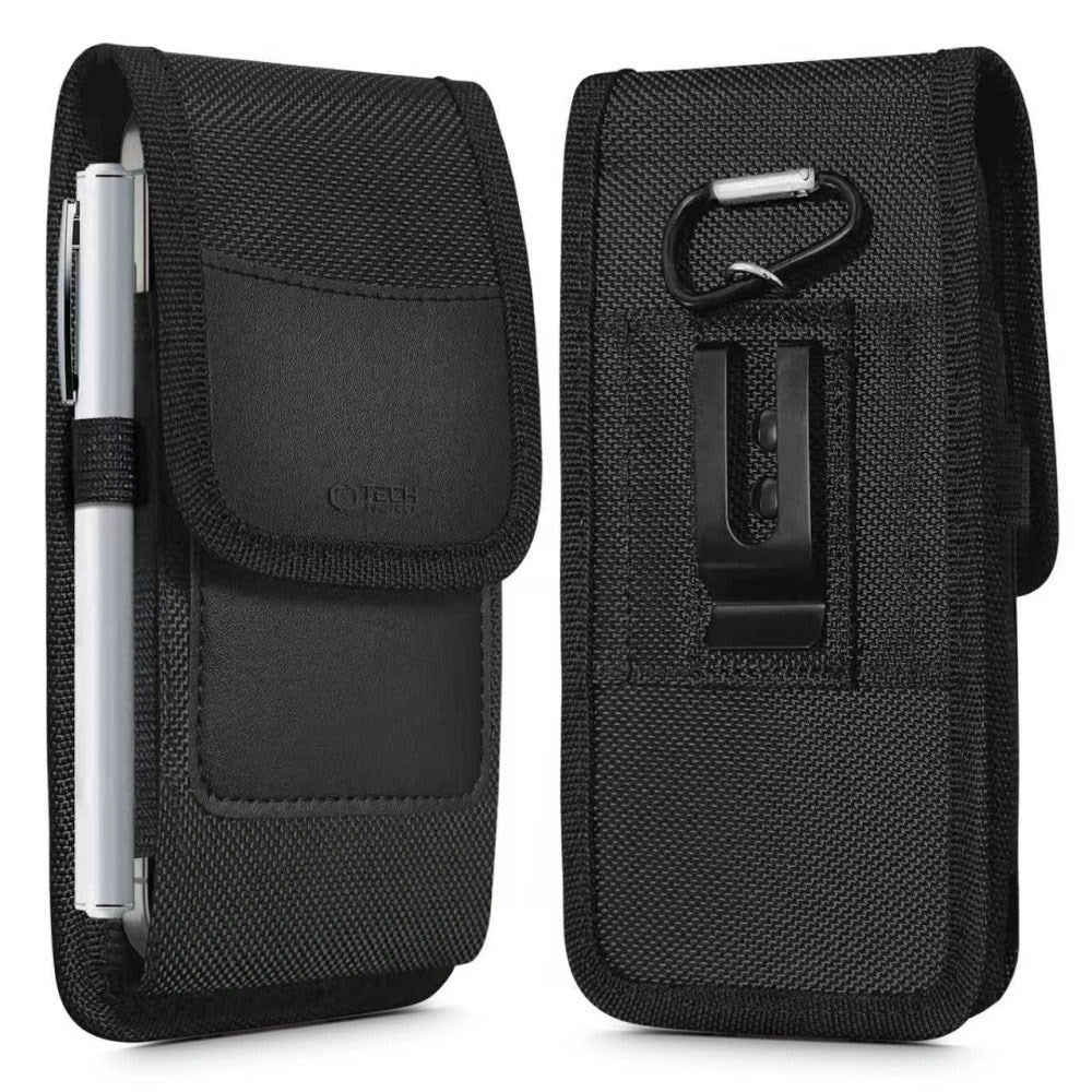 Tech-Protect Universal Nylon Mobil Etui - Mått (17.7 x 9.1 x 2.4 cm) - Svart