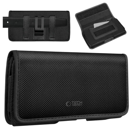 Tech-Protect Universal Nylon Mobil Etui - Mått (16.2 x 9 x 2.8 cm) - Svart