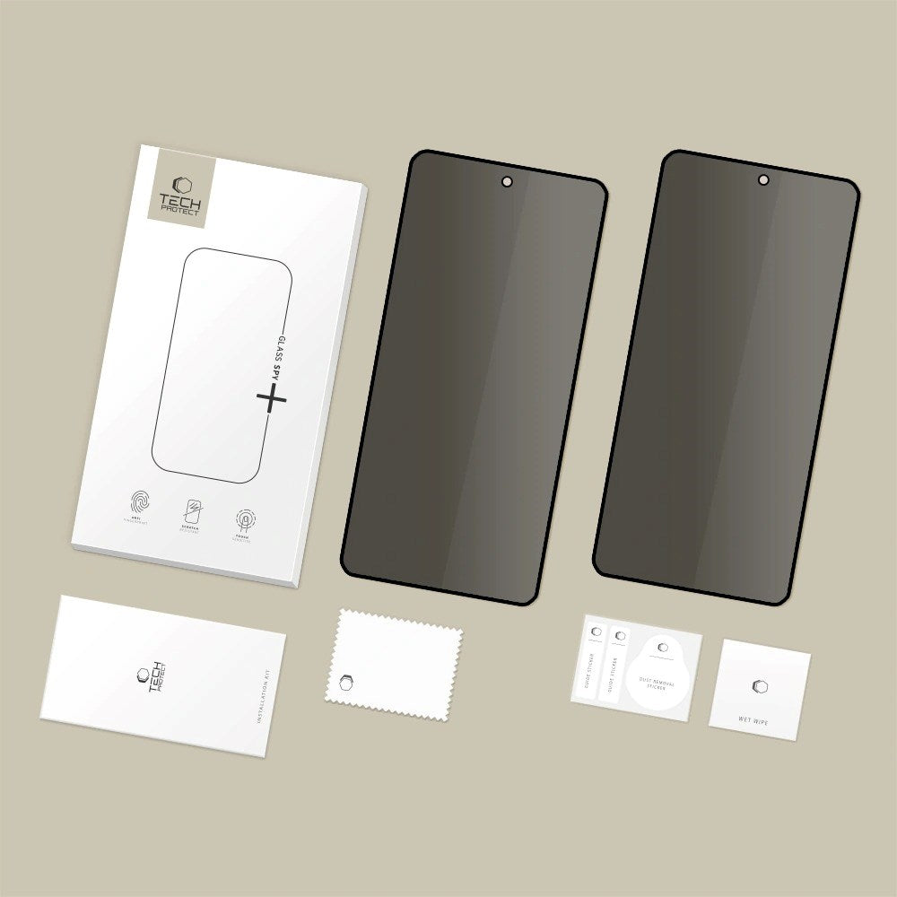 Samsung Galaxy S26 Ultra Tech-Protect Glass Spy+ Skärmskyddsglas - Privacy Funktion - 2 st. - Genomskinlig