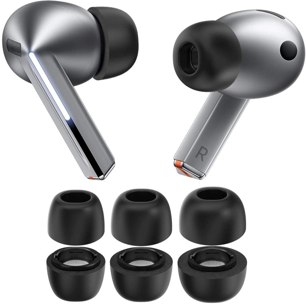 Samsung Galaxy Buds4 Pro / 3 Pro Tech-Protect Set med Öronkuddar - S / M / L - Svart