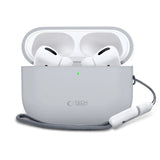 Apple AirPods Pro (3. Gen) Tech-Protect Silikonskydd med Rem - Grå