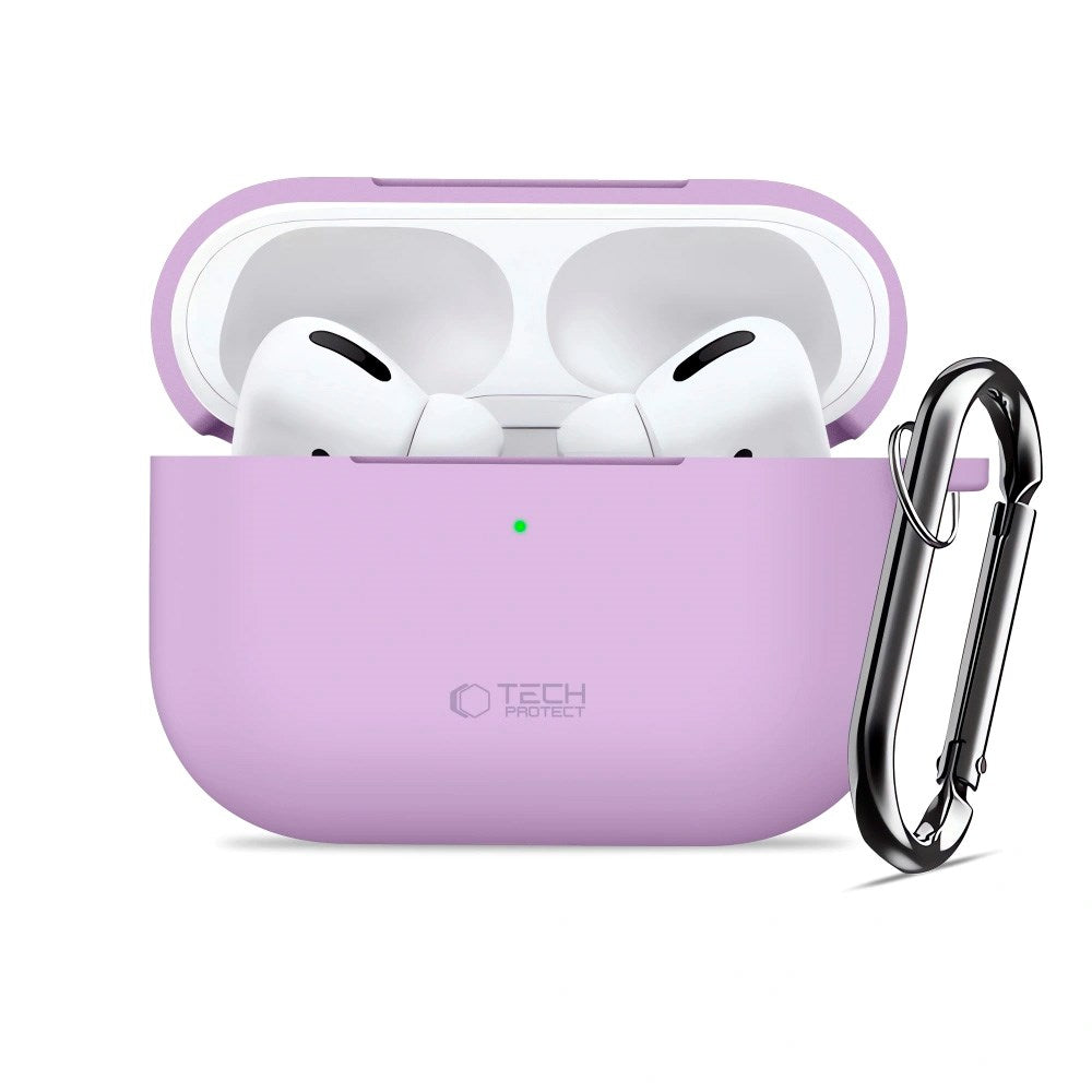 Apple AirPods Pro (3. gen.) Tech-Protect Silicone Hook Skal - Lila