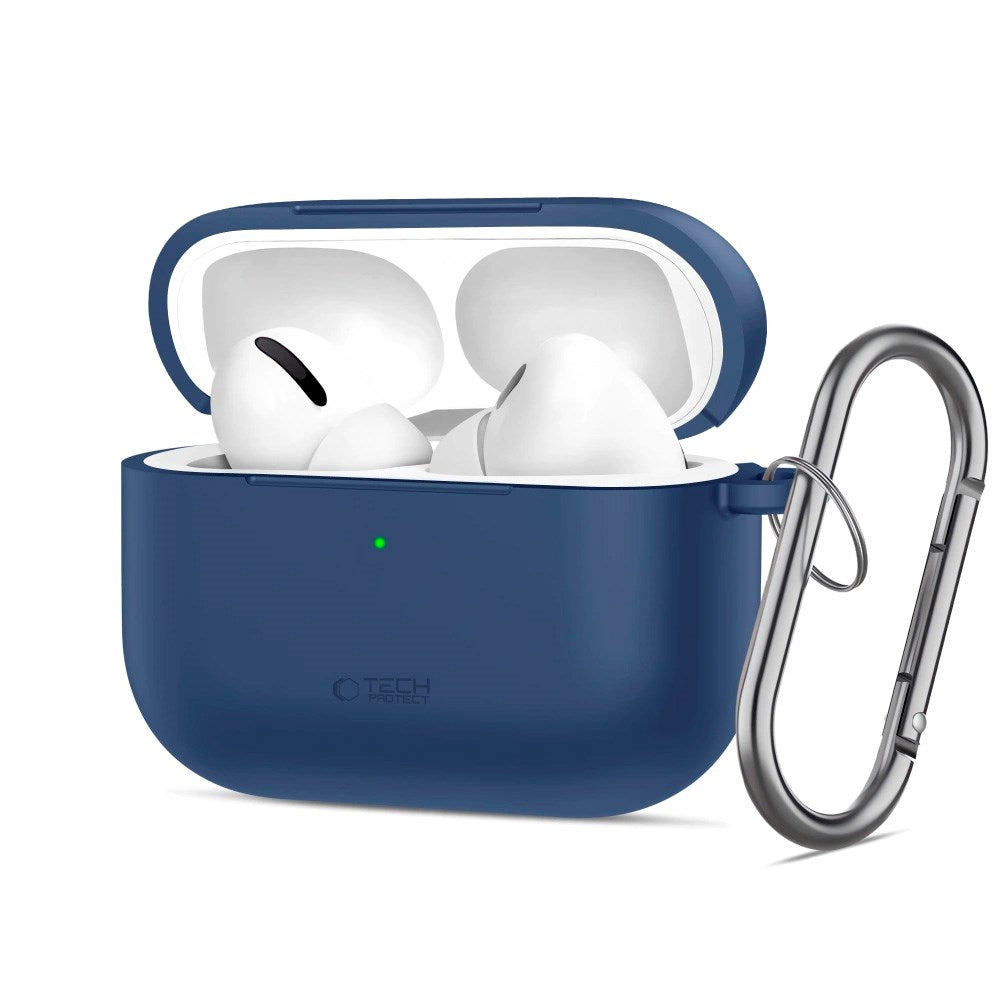 Apple AirPods Pro (3. gen.) Tech-Protect Silicone Hook Skal - Mörkblå