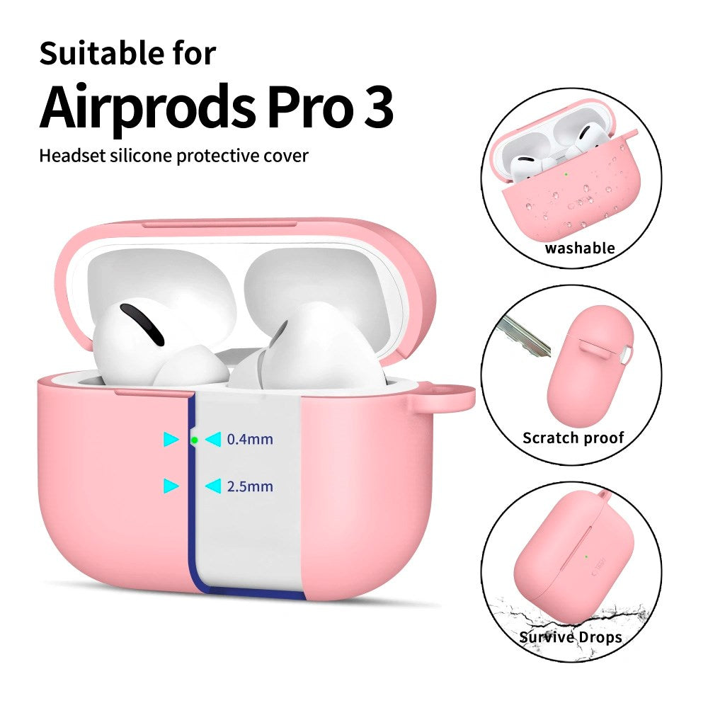 Apple AirPods Pro (3. gen.) Tech-Protect Silicone Hook Skal - Rosa