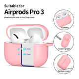 Apple AirPods Pro (3. gen.) Tech-Protect Silicone Hook Skal - Rosa